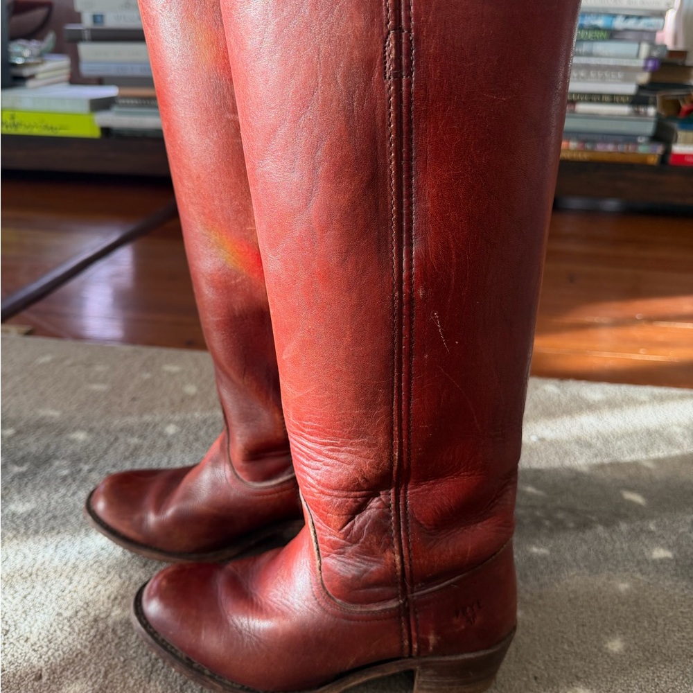 Frye Tan Leather Boots Rare find Vintage - Picture 4 of 11